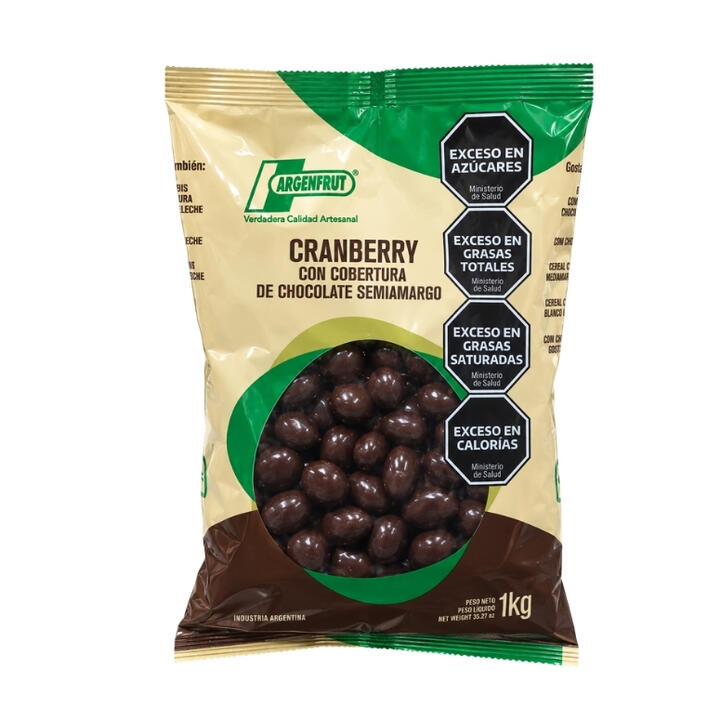 ARGENFRUT CRANBERRY CON CHOCOLATE SEMIAMARGO X 1 KG.