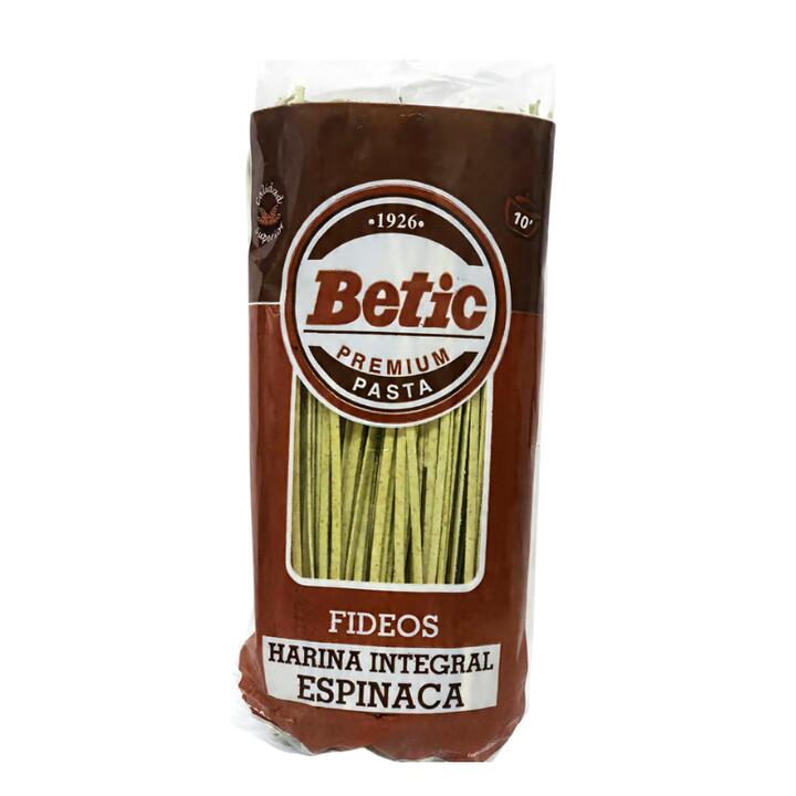 BETIC FIDEOS INTEGRALES TALLARINES DE ESPINACA X 300 GR.