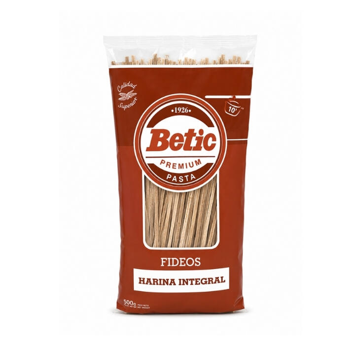 BETIC FIDEOS DE HARINA INTEGRAL TALLARINES X 300 GR.
