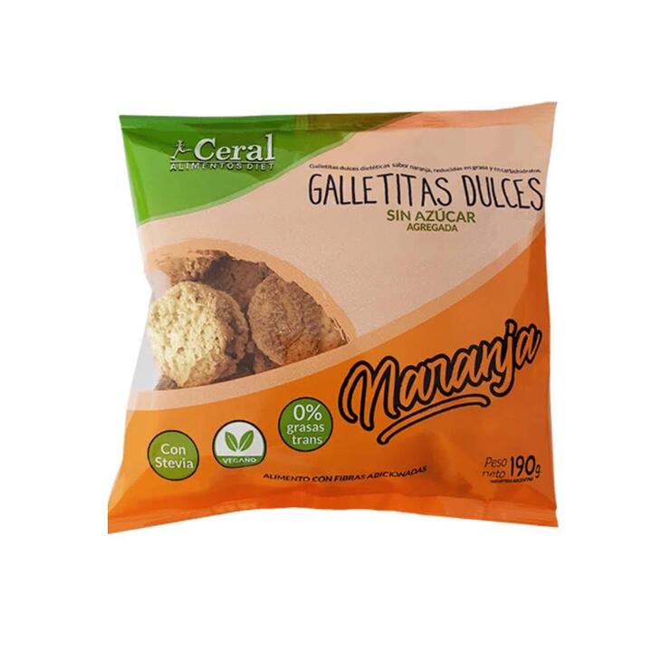 CERAL GALLETITAS DE NARANJA X 190 GR.