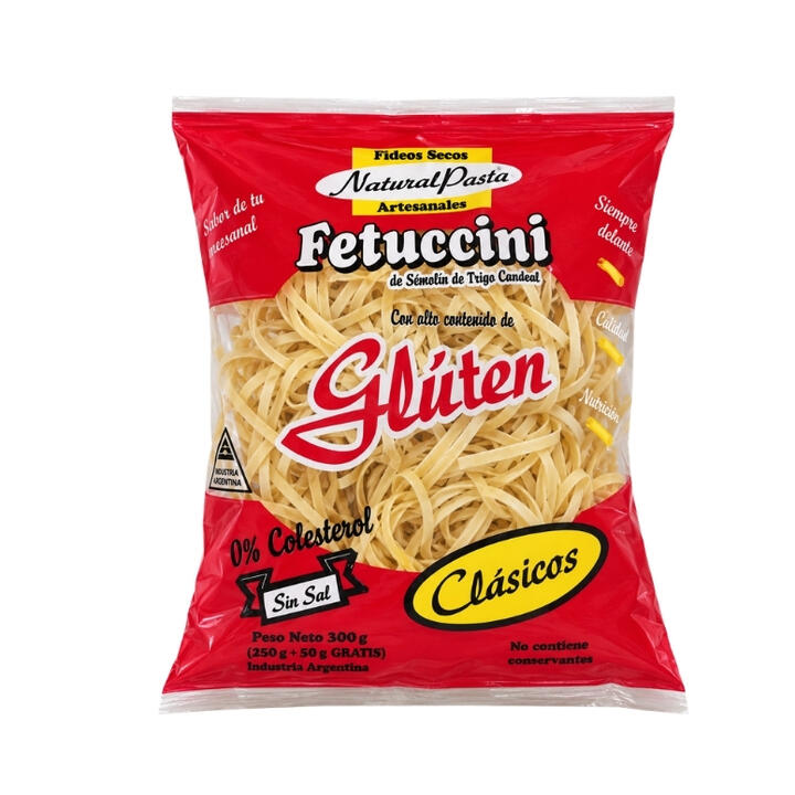 NATURAL PASTA FIDEOS FETUCCINI CLASICO X 300 GR.