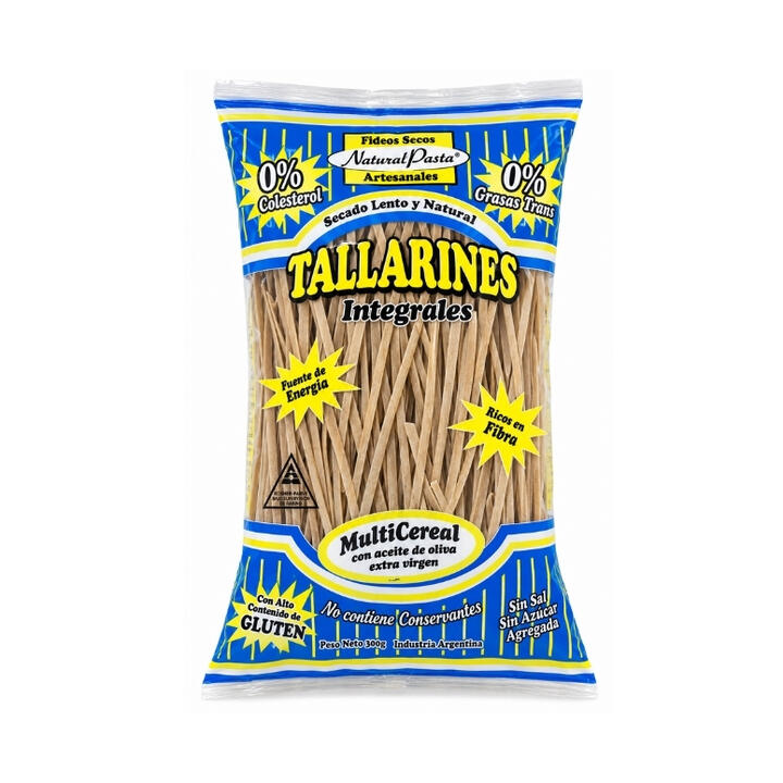 NATURAL PASTA FIDEOS TALLARINES MULTICEREAL X 300 GR.