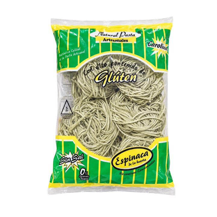 NATURAL PASTA FIDEOS ROSCA DE ANGEL DE ESPINACA X 300 GR.