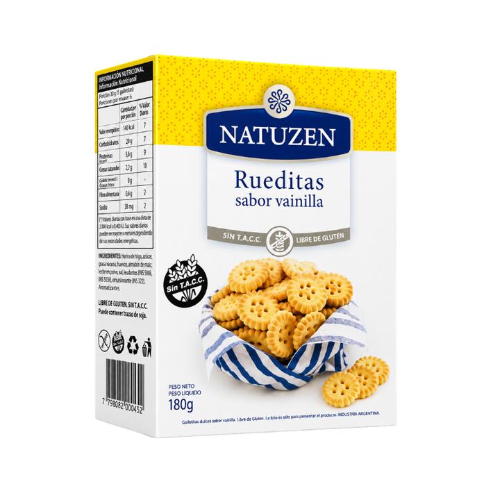 NATUZEN RUEDITAS CON SABOR A VAINILLA X 180 GR.