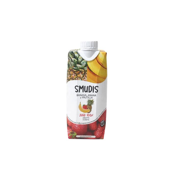 SMUDIS DE BANANA, ANANA Y FRUTILLA X 500 ML.